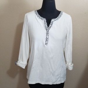 Karen Scott 3/4 Length Sleeve Blouse